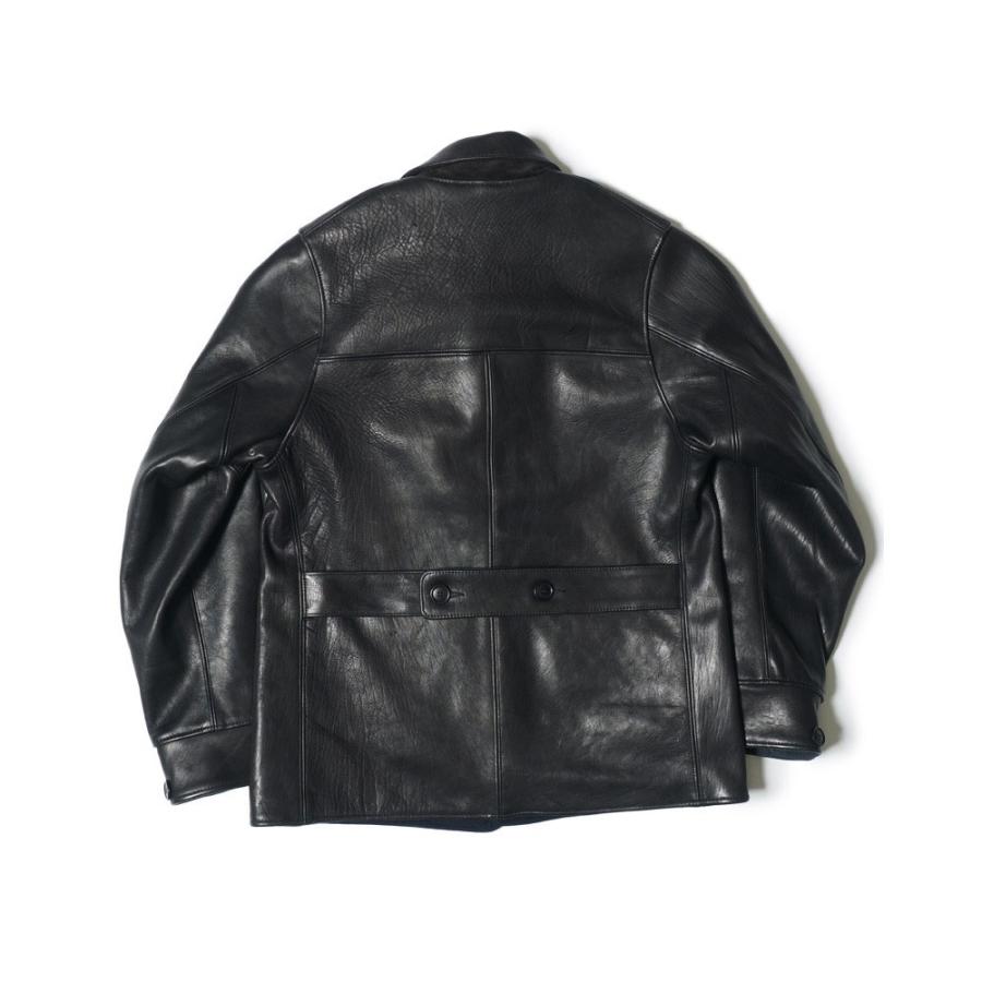 WAREHOUSE レザーポケット ピーコート ブラック40