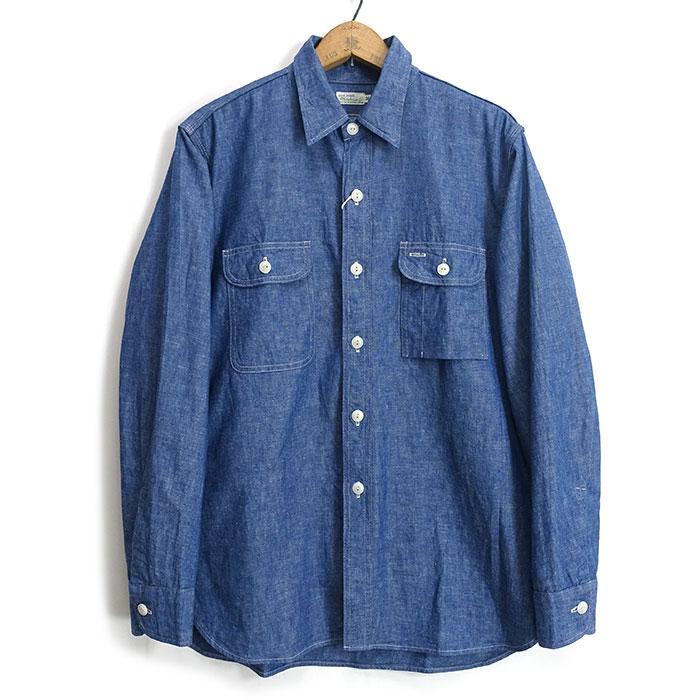 ★美品★ WAREHOUSE ウエアハウス ごま塩シャンブレーシャツ WAREHOUSE（ウエアハウス） [3048] 長袖 シャンブレー ワークシャツ