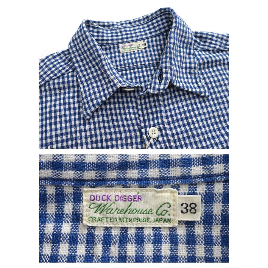 WAREHOUSE ウエアハウス Lot 3055 長袖 ギンガムチェック ワークシャツ 