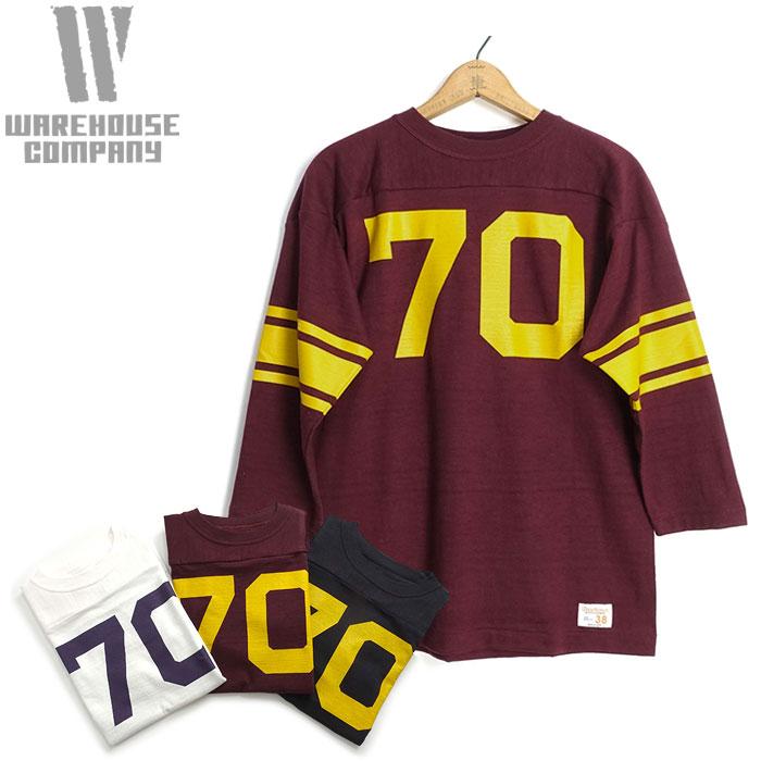 WAREHOUSE（ウエアハウス） [4063NO70] 7分袖 フットボールTシャツ 