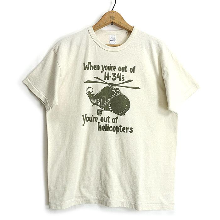 [メール便可]ウエアハウス WAREHOUSE [4064HELI] セコハン 半袖 Tシャツ "HELICOPTERS" 日本製｜cleverwebshop｜06