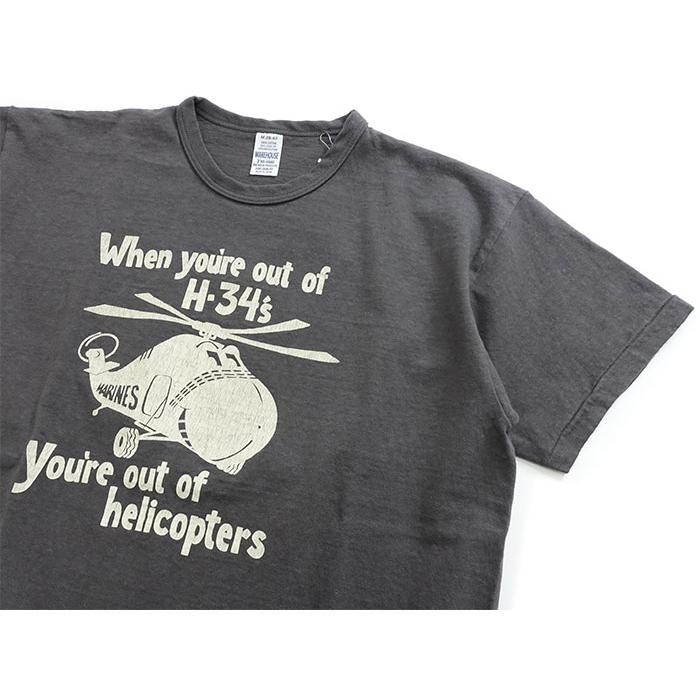 [メール便可]ウエアハウス WAREHOUSE [4064HELI] セコハン 半袖 Tシャツ "HELICOPTERS" 日本製｜cleverwebshop｜10