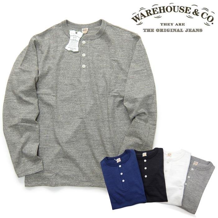 [メール便可]ウエアハウス WAREHOUSE [5907] 長袖 ヘンリーネック Tシャツ ロンT