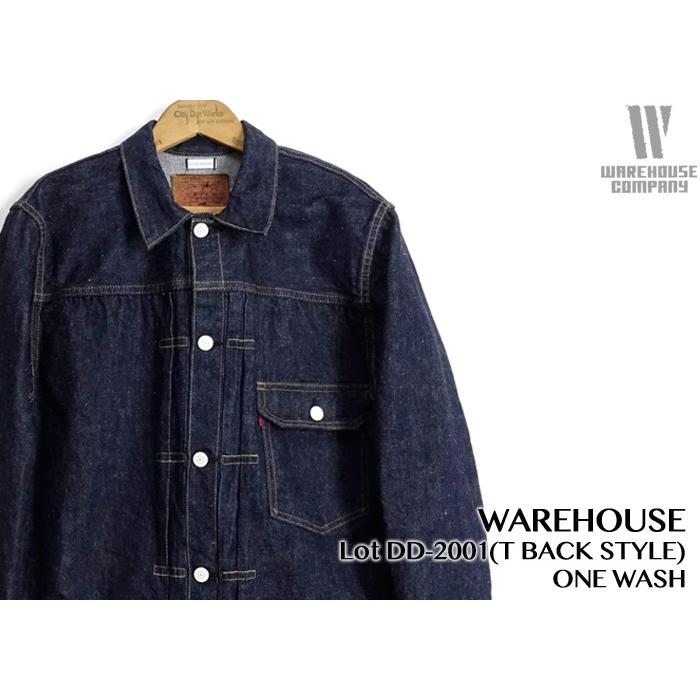 ウエアハウス WAREHOUSE Gジャン 1st デニムジャケット Lot DD-2001(T BACK STYLE)  ONE WASH 日本製｜cleverwebshop｜03