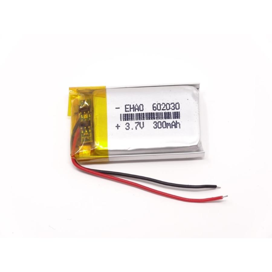 リチウムポリマー電池 リポバッテリー 3.7V 300mAh EHAO 602030/LiPo カメラ ドローン MP4 GPS ドライブレコーダー｜click-shop2