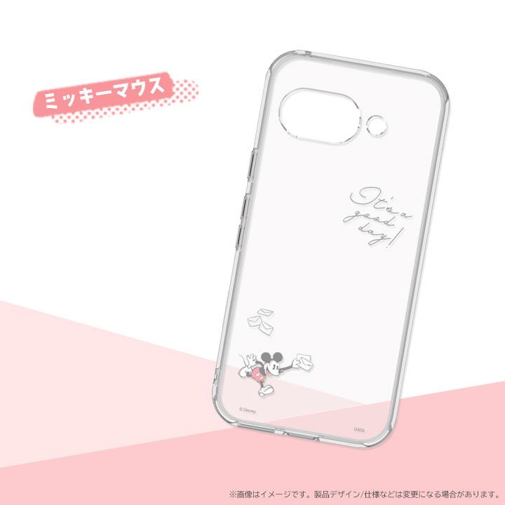 ディズニー クリアケース Google Pixel9a 耐衝撃 かわいい