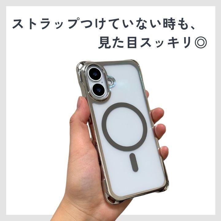 iPhone17 ストラップホール付きケース Magsafe対応 4ホール 縦 横 全方向 4穴 かわいい スマホケース クリア 耐衝撃 アイフォン17 カバー おしゃれ アイホン |  | 02
