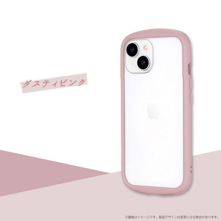 iPhone 15 14 Plus ケース クリア ピンク アイフォンケース iPhone15 iPhone14 耐衝撃ケース クリア くすみカラー ハイブリッド