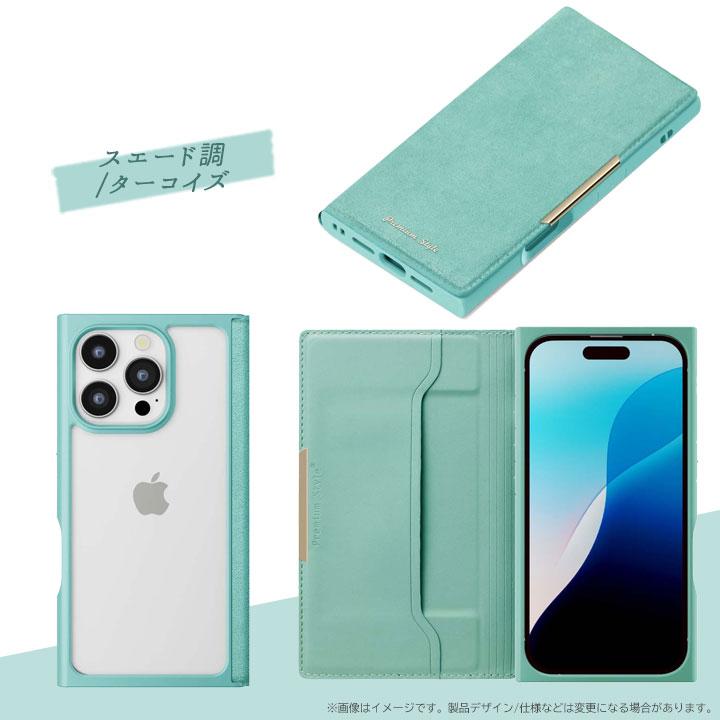 iPhone16Pro用 クリアフリップケース 手帳型ケース 背面クリア PUレザー カードポケット ブラック ベージュ ブルー ピンク ターコイズ メール便送料無料 |  | 06