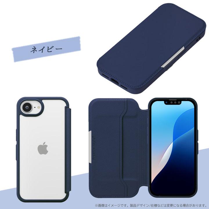 BOHAVENTUR ネイビー レザー フリップケース iPhone16plus 【公式通販】