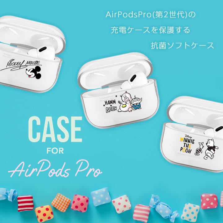 AirPods Pro 本体とミッキーケース AirPodsPro 第2世代 第1世代 抗菌ソフトケース Disney ミッキー
