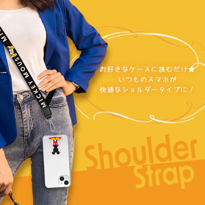 ストラップホルダー付 ショルダーストラップ Disney ミッキーマウス