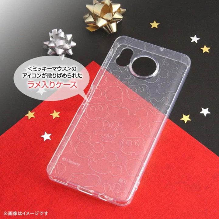 キラキラ ミッキー ケース AQUOS wish4 SH-52E ディズニー
