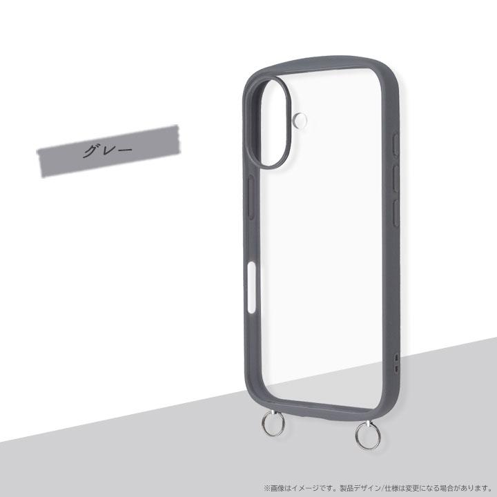 iPhone16 Puffull 耐衝撃 バンパー ストラップ金具付き ハイブリッドケース ブラック ベージュ グレー カーキ ペールブルー メール便送料無料 |  | 04