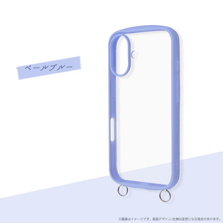 iPhone16 Puffull 耐衝撃 バンパー ストラップ金具付き ハイブリッドケース ブラック ベージュ グレー カーキ ペールブルー メール便送料無料 |  | 06