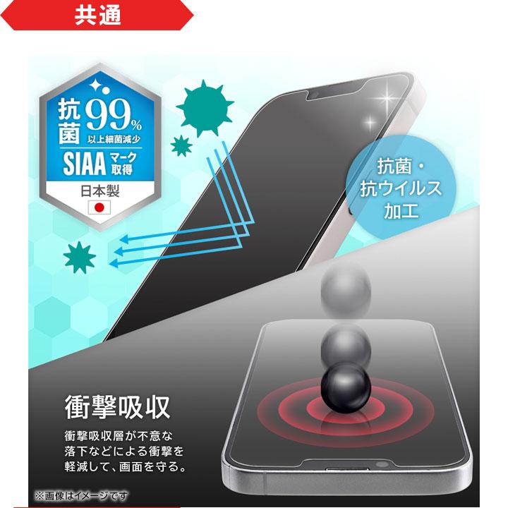 iPhone16ProMax フィルム 衝撃吸収 ブルーライトカット 光沢 反射防止 抗菌 抗ウイルス 液晶保護フィルム 画面保護 メール便送料無料 |  | 09