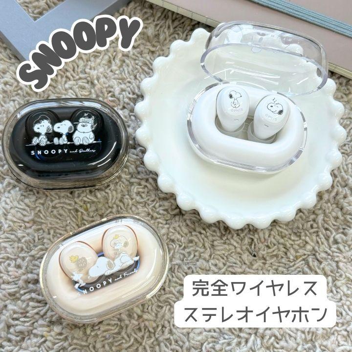 ピーナッツ 完全ワイヤレス ステレオ イヤホン スヌーピー ウッド