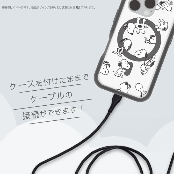iPhone16Pro MagSafe対応プランプフレームケース スヌーピー SNOOPY