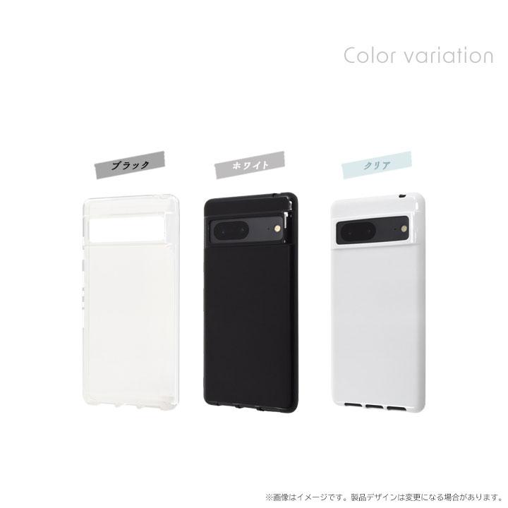 Google Pixel7 ソフトケース クリア ブラック ホワイト カバー