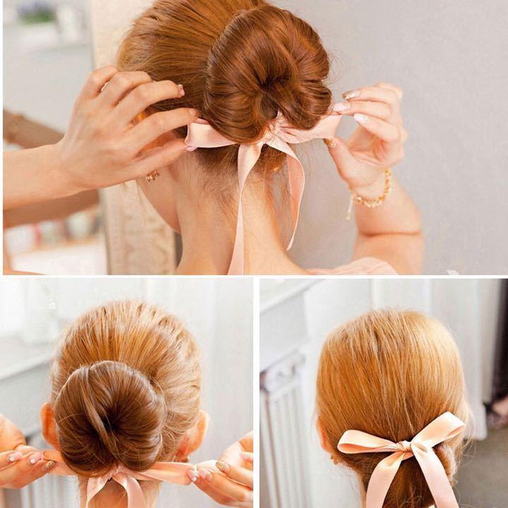 希少な2way ヘアアレンジ お団子 シニヨンリボン キレイ かわいい アレンジ パーティ グッズ ボリューム リボン ヘッドアクセサリー ピンク Gyab100 C Life 通販 Yahoo ショッピング