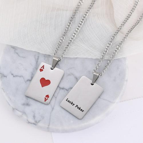 ネックレス トランプ ハート エース 赤 アクセサリー チェーン ジュエリー メンズ レディース ユニセックス Ngab976 C Life 通販 Yahoo ショッピング