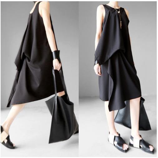 レディース スタイリッシュ アシメ ワンピ 黒 レイヤード モード系 ワンピース Zfaa005 C Life 通販 Yahoo ショッピング