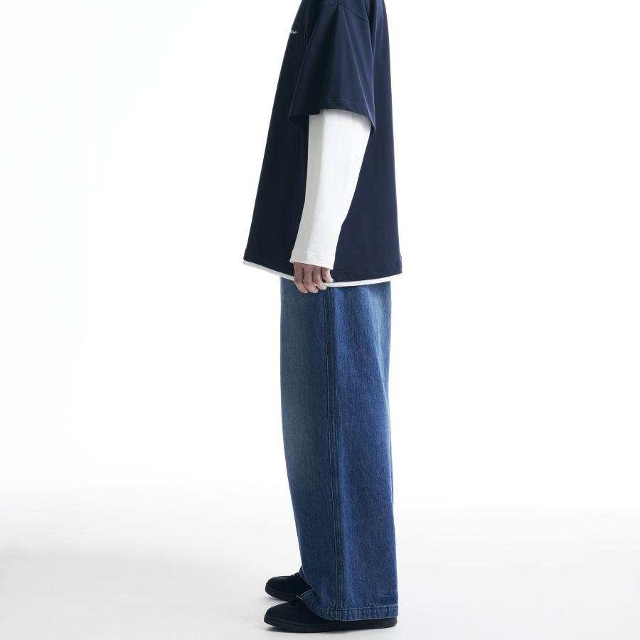 FARAH Maximum Wide Straight Pants -Indigo Vintage / FR0501 FARAH Maximum Wide Straight Pants -Indigo Vintage / FR0501