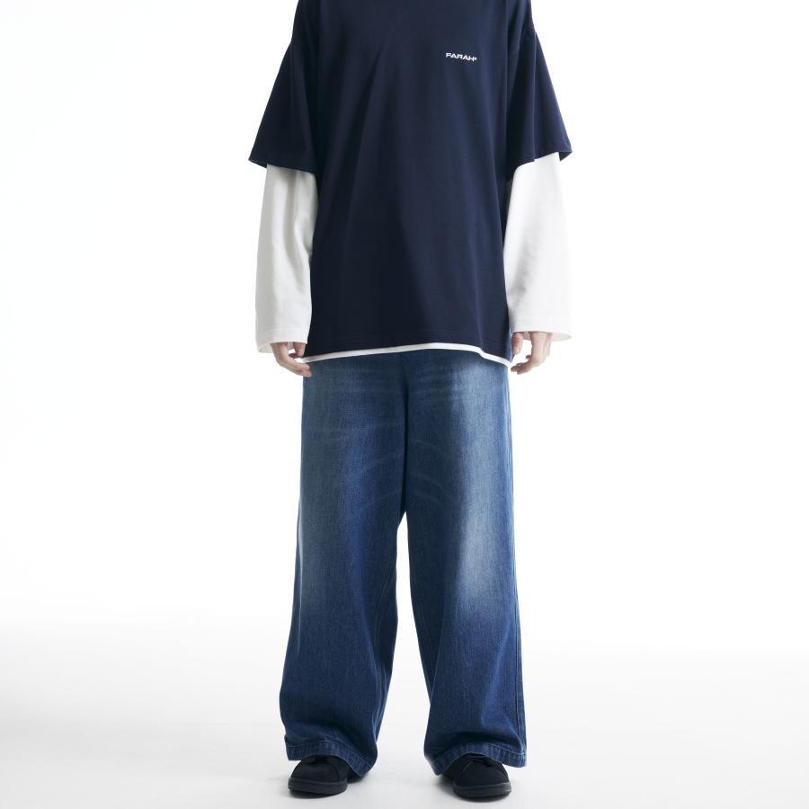 FARAH Maximum Wide Straight Pants -Indigo Vintage / FR0501 FARAH Maximum Wide Straight Pants -Indigo Vintage / FR0501