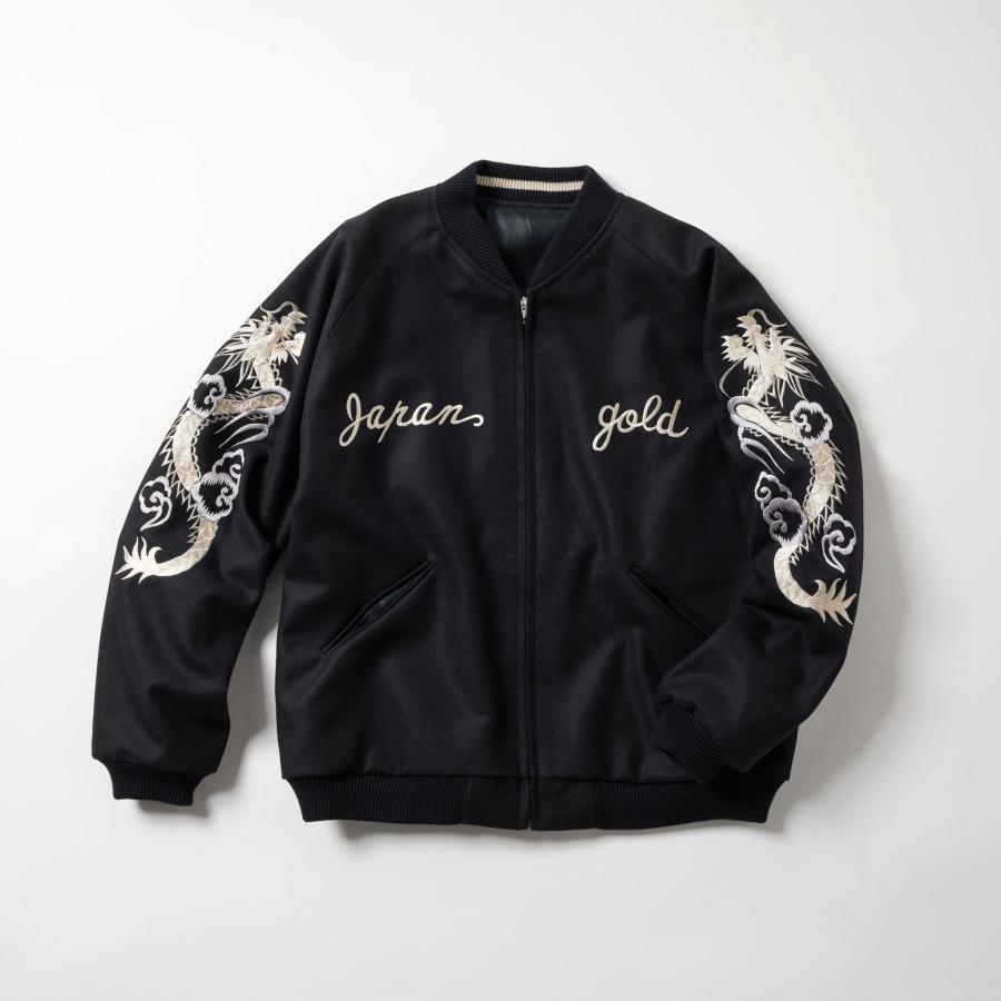 WOOL SOUVENIR JACKET The gold GOLDスカジャン gold 