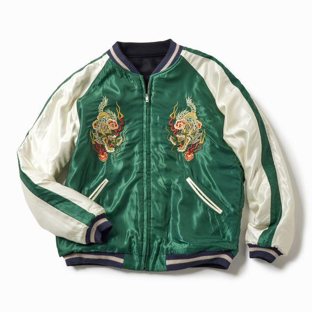 GOLD WOOL MELTON×ACETATE SOUVENIR JACKET 