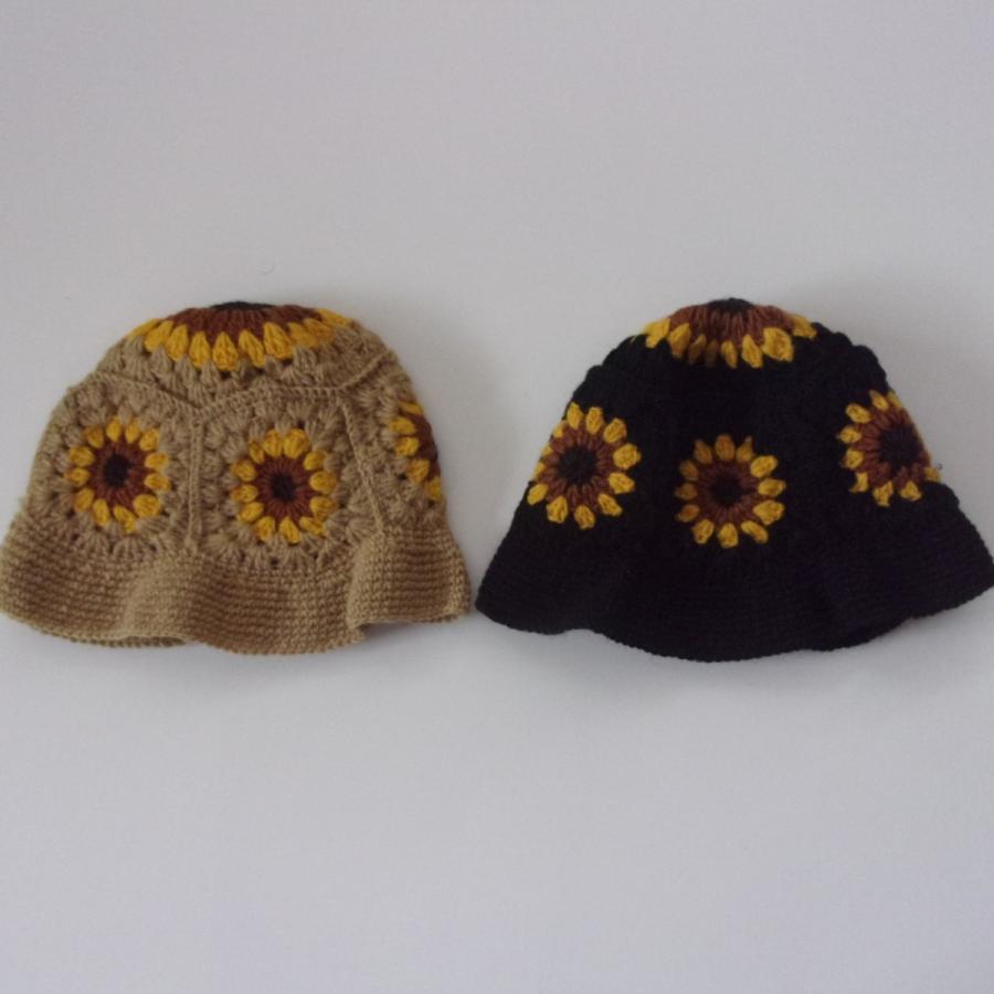 【数回着用】Niche Crochet Hat ニット帽 niche. 2021-Fall/WINTER. Niche Crochet Hat - SUN FLOWER