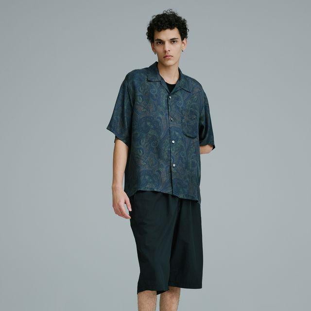 GOLD/ゴールド GL39651 PAISLEY PATTERN SILK TWILL S/S OPEN SHIRT　【2026SS新型】の画像