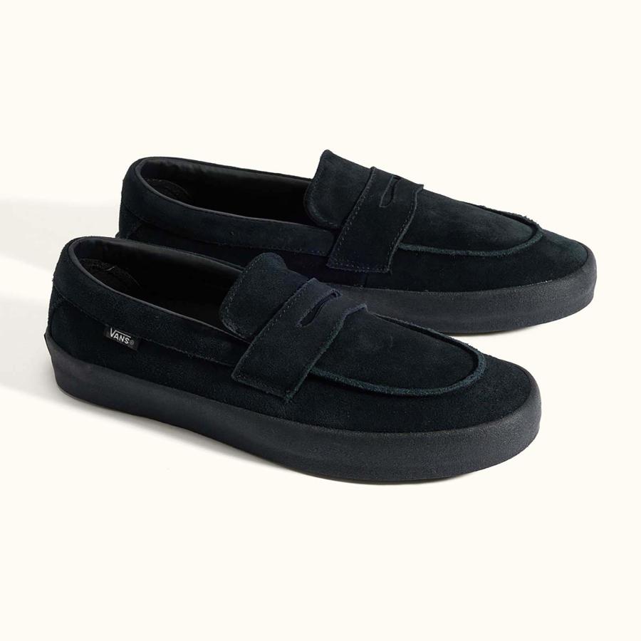 VANS（ヴァンズ） Vans Skate Loafer - Suede - Black/Black - バンズ