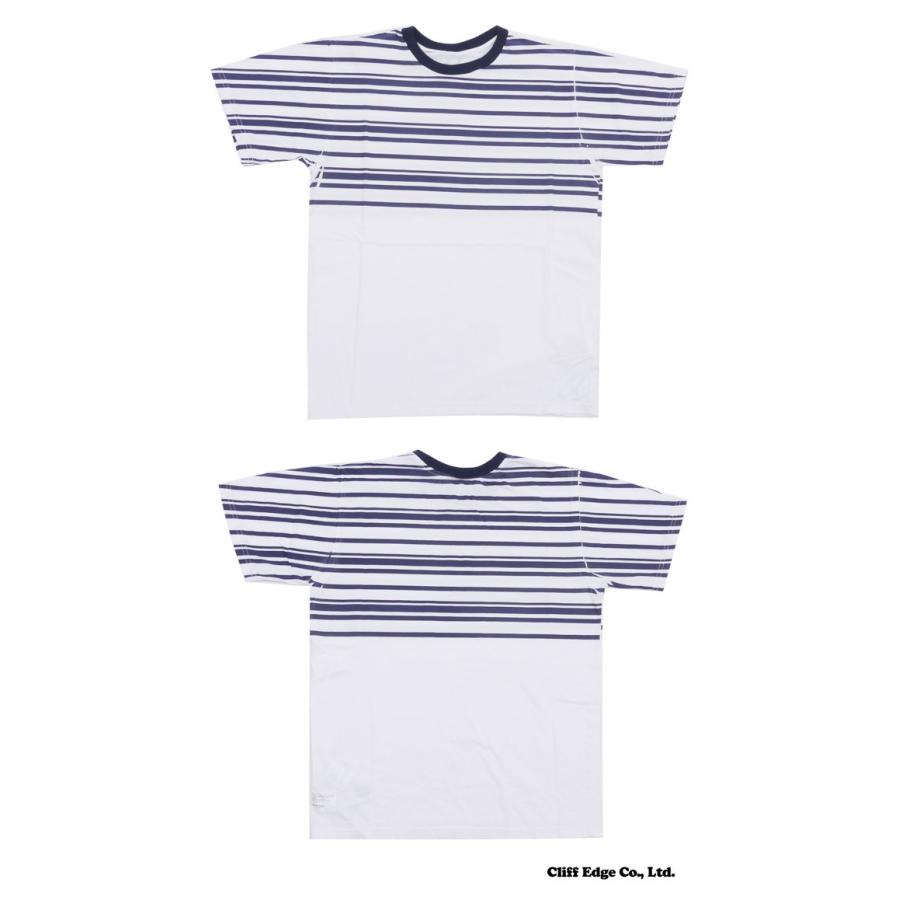 【数量限定特別価格】 新品 the POOL aoyama ザプール青山 YOKOSHIMA OVERPRINT TEE WHITExNAVY 200-006679-020｜cliffedge｜03