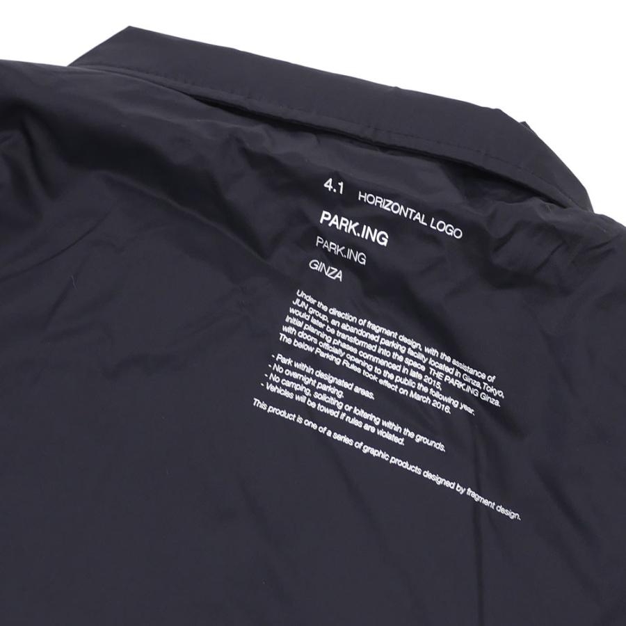 THE PARK・ING GINZA(ザ・パーキング銀座) 4.1 HORIZONTAL LOGO COACH JACKET (コーチジャケット)  BLACK 225-000285-041x【新品】(OUTER)