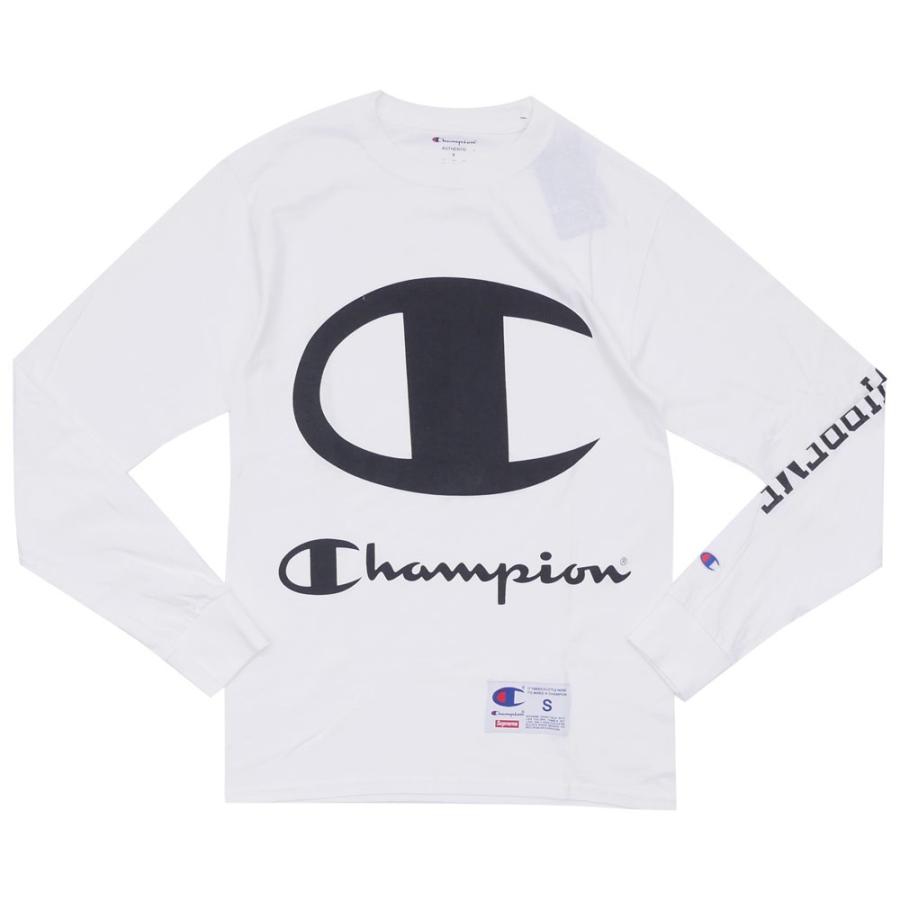 シュプリーム SUPREME Champion L/S Tee (長袖Tシャツ) WHITE 202-000849-030+ 新品 (TOPS)｜cliffedge｜02