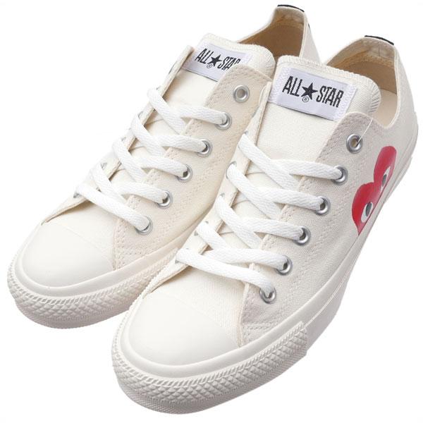 新品 プレイ コムデギャルソン PLAY COMME des GARCONS x コンバース CONVERSE ALL STAR OX PCDG スニーカー WHITE 291002211260 フットウェア｜cliffedge