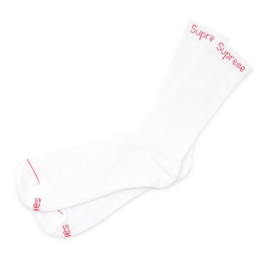 シュプリーム SUPREME Hanes Crew Socks (1足/単品/バラ売り) WHITE 290-003826-910+ 新品 (グッズ)｜cliffedge｜02