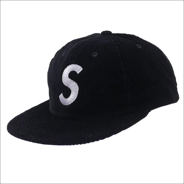 シュプリーム SUPREME Corduroy S Logo 6-Panel (6パネルキャップ) BLACK 265-000849-011+ 新品 (ヘッドウェア)｜cliffedge