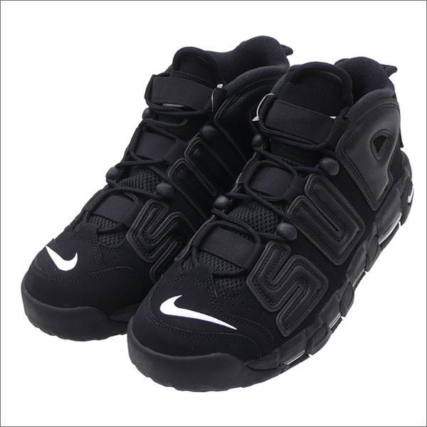 NIKE(ナイキ) x シュプリーム SUPREME AIR MORE UPTEMPO (エアモアアップテンポ) BLACK/BLACK-WHITE 902290-001 291-002236-291+ 新品 (フットウェア)｜cliffedge