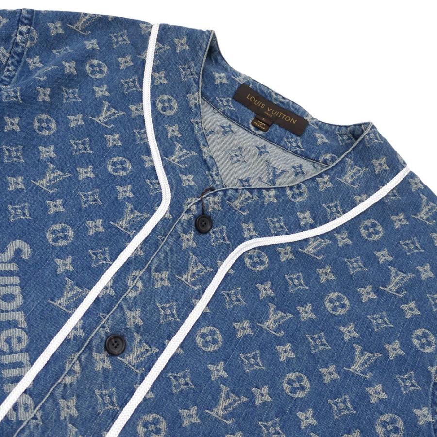 LOUIS VUITTON X SUPREME Monogram Blue Jacquard Denim Baseball