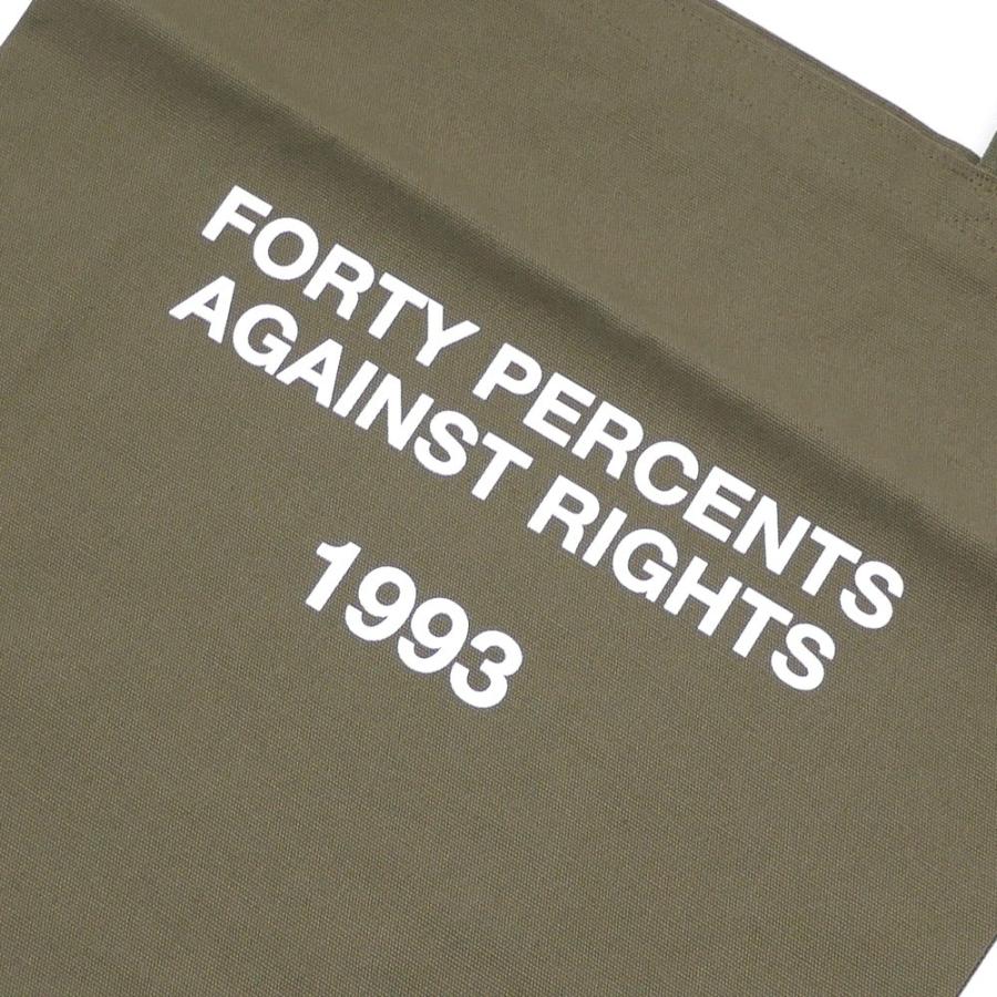 FORTY PERCENTS AGAINST RIGHTS/40% SINCE/TOTE BAG (L) (トートバッグ) OD 277-002458-015 新品 (グッズ)｜cliffedge｜04