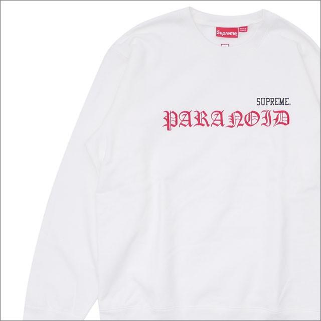 シュプリーム SUPREME x Black Sabbath(ブラック・サバス) Paranoid Crewneck (スウェット) WHITE 418-000099-060+ 新品 (SWT/HOODY)｜cliffedge