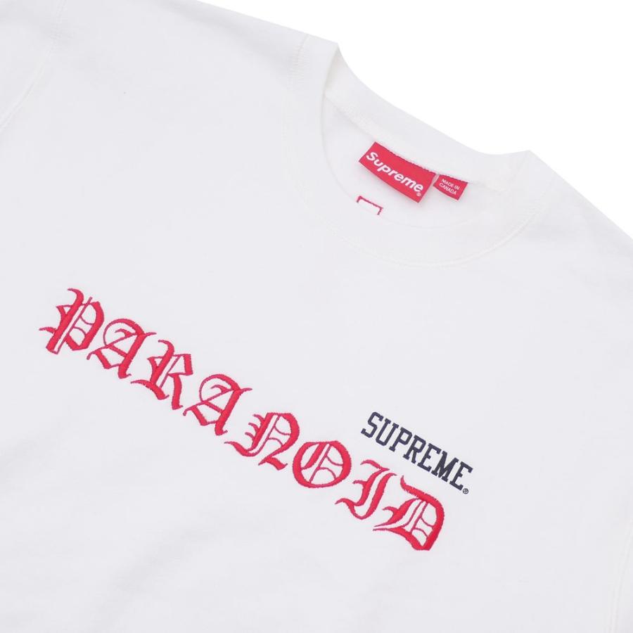 シュプリーム SUPREME x Black Sabbath(ブラック・サバス) Paranoid Crewneck (スウェット) WHITE 418-000099-060+ 新品 (SWT/HOODY)｜cliffedge｜03