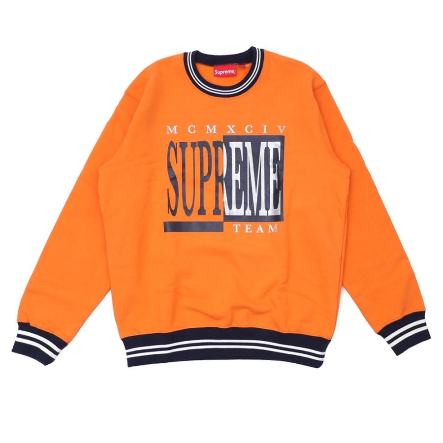 Supreme オレンジ クルーネック Supreme シュプリーム SUPREME Team Crewneck (スウェット