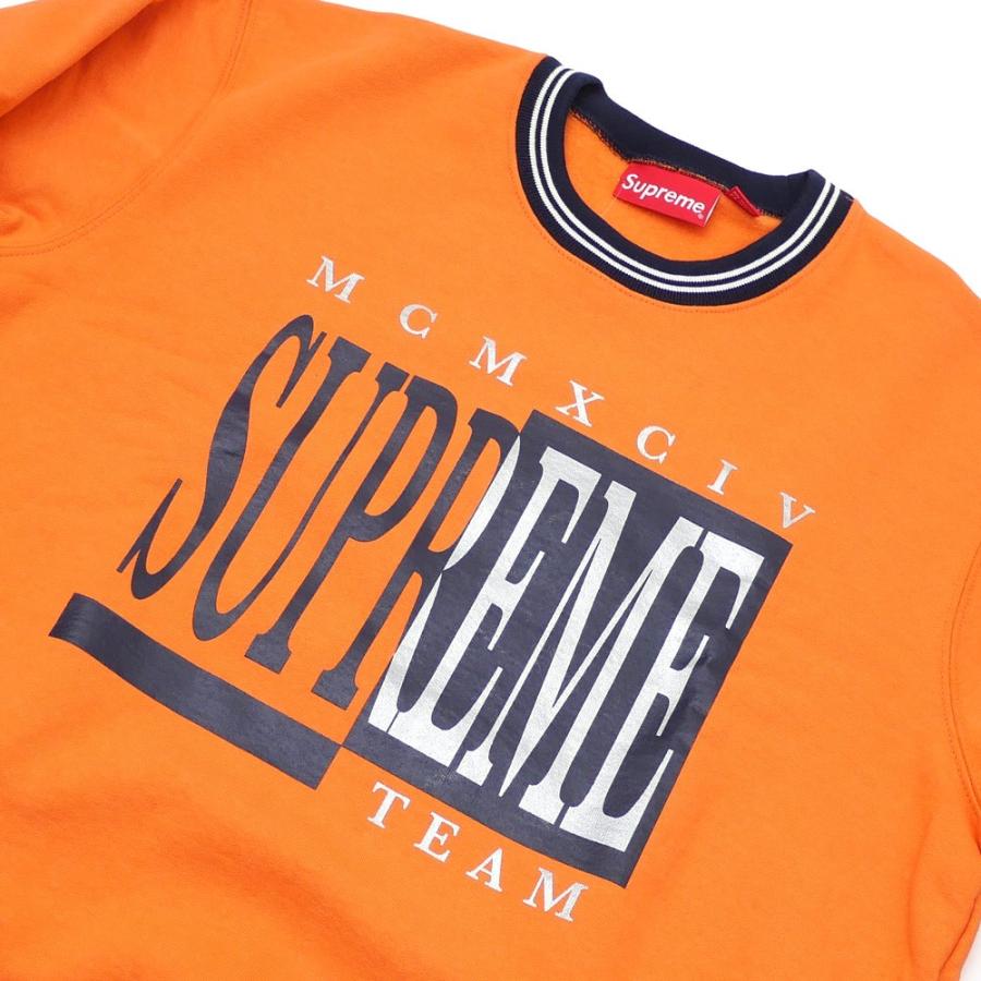 Supreme オレンジ クルーネック Supreme シュプリーム SUPREME Team Crewneck (スウェット