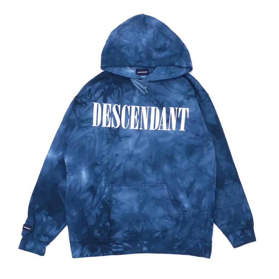 DESCENDANT BLEACH/TIE DYE HOODED SWEATSHIRT NAVY 211-000542-047  