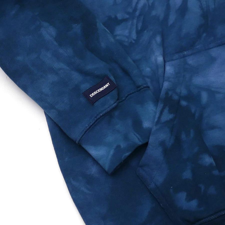 DESCENDANT BLEACH/TIE DYE HOODED SWEATSHIRT NAVY 211-000542-047  
