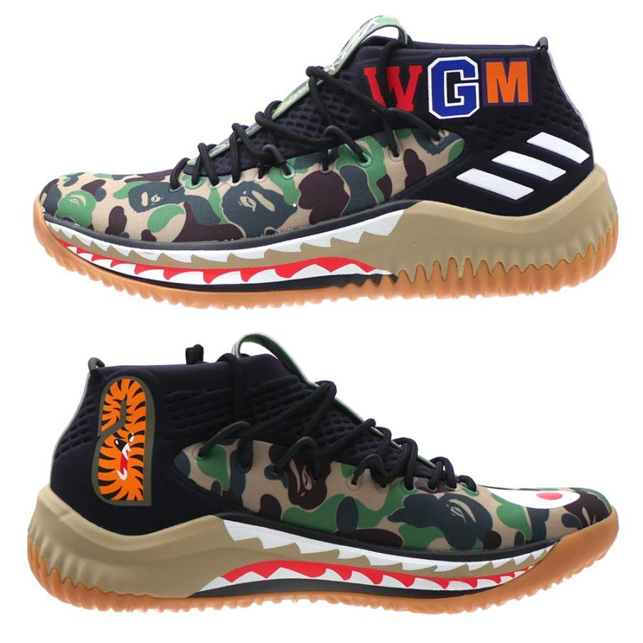 A BATHING APE (エイプ) x adidas(アディダス) DAME4 (スニーカー) PANTON/FTWWHT/CBLACK AP9974 291-002384-275+ 新品 (フットウェア)｜cliffedge｜02