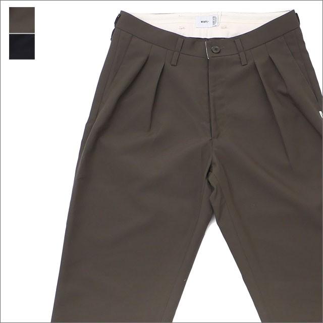 WTAPS / スラックスパンツ/1/ポリエステル/ブラック/181GWDT-PTM02 WTAPS（ダブルタップス） TUCK 01 TROUSERS 181GWDT-PTM02 249-000601